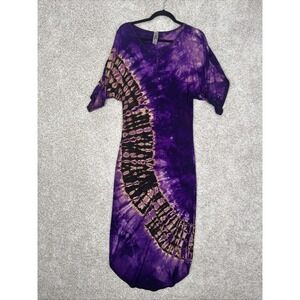 Go Couture Tie Dye Dress Purple Electric Bolt M